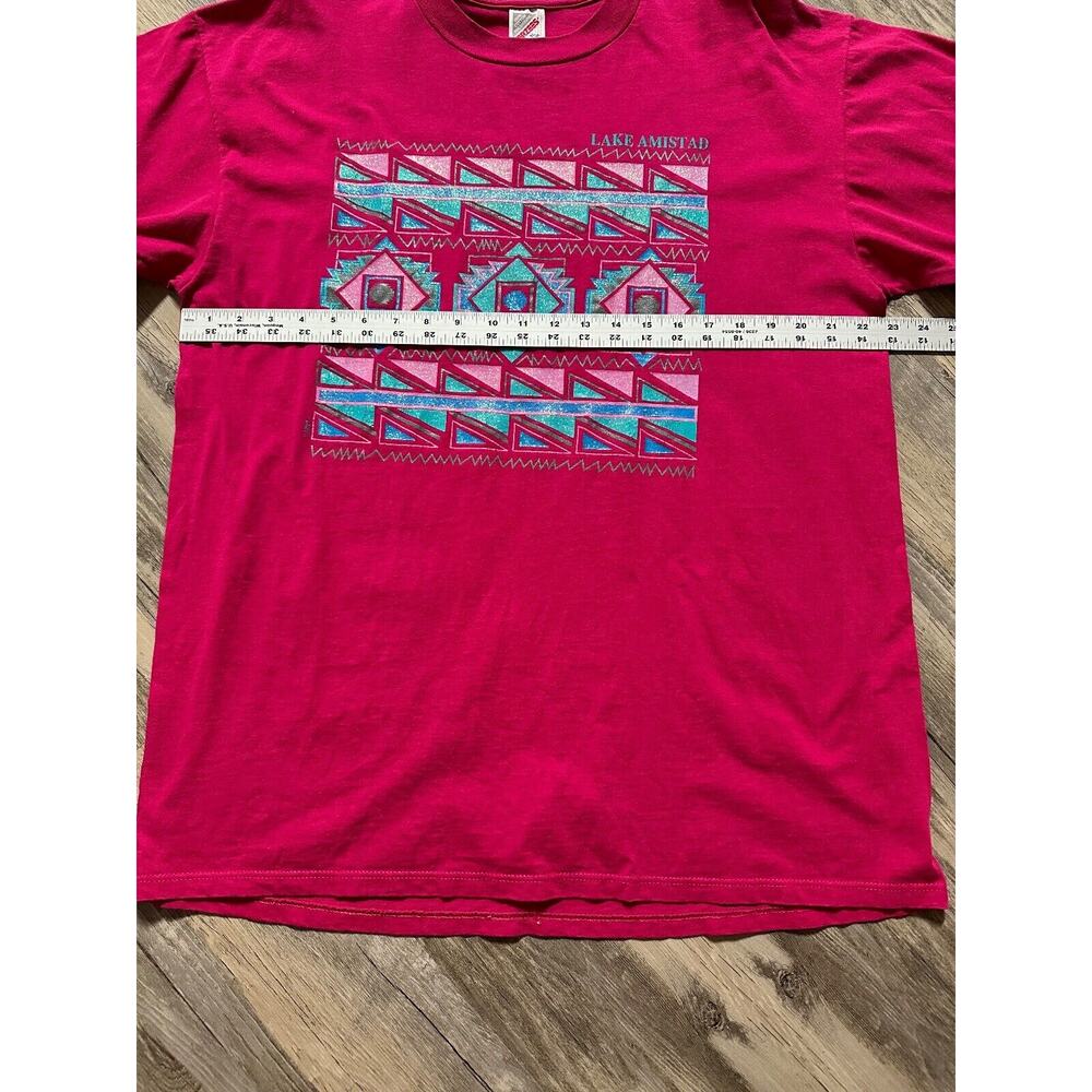 VTG Lake Amistad T-Shirt Men's Size XL Single Stitch Made In USA Jerzees Travel - Picture 4 of 8